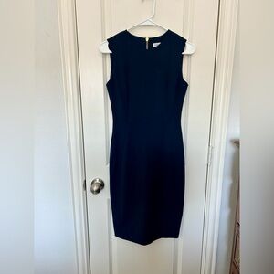 Calvin Klein Classic Navy Blue Sleeveless Dress